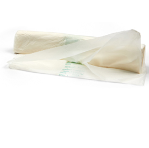 Biosacco per immondizia - 42x42 cm - 10 L - 19 micron - bianco - Perfetto - rotolo da 15 sacchi